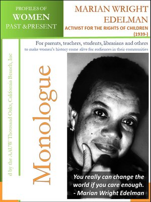 cover image of Profiles of Women Past & Present – Marian Wright Edelman, Educator and American Activist for the Rights of Children (1939-)